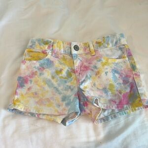 Kid's Gap Tie Dye Pastel Jean Shorts girls 8 regular shortie short